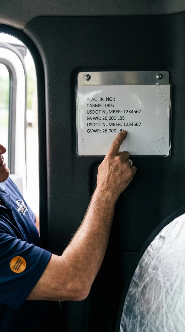 USDOT licensing placard verification in Allegany